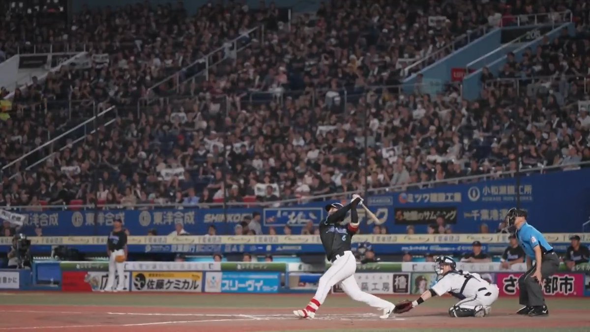 この回5点‼️ 千葉ロッテ 西川史礁 選手の2点タイムリー3ベースヒット👏 👇ライブ配信はこちら