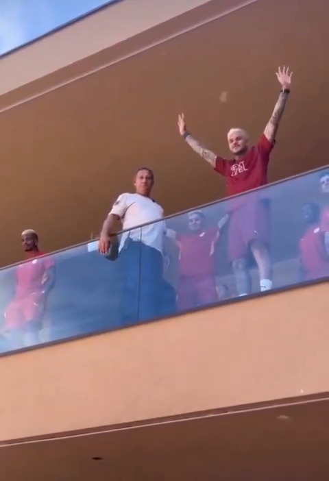 💛❤️ Mauro Icardi'nin kamptaki enerjisi.