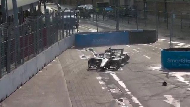 Big trouble for Santino Ferrucci in Toronto during the morning warmup session.