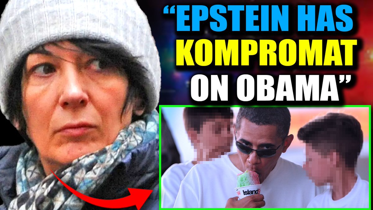 Ghislaine Maxwell Breaks Silence: Epstein Has 'Insurance File' Showing Obama With Young Boys Welcome to Barack Obama's week from hell. Two investigations the liberal elite have spent nearly a decade burying - just exploded wide open. According to Ghislaine Maxwell, Jeffrey Epstein kept meticulous records - so-called "insurance files" - packed with photos, videos, and documents designed to guarantee his protection. His words were chilling: with this kind of leverage, he'd never face justice. Among the most explosive pieces in that vault? Footage of Barack Obama with boys on Epstein's Island.