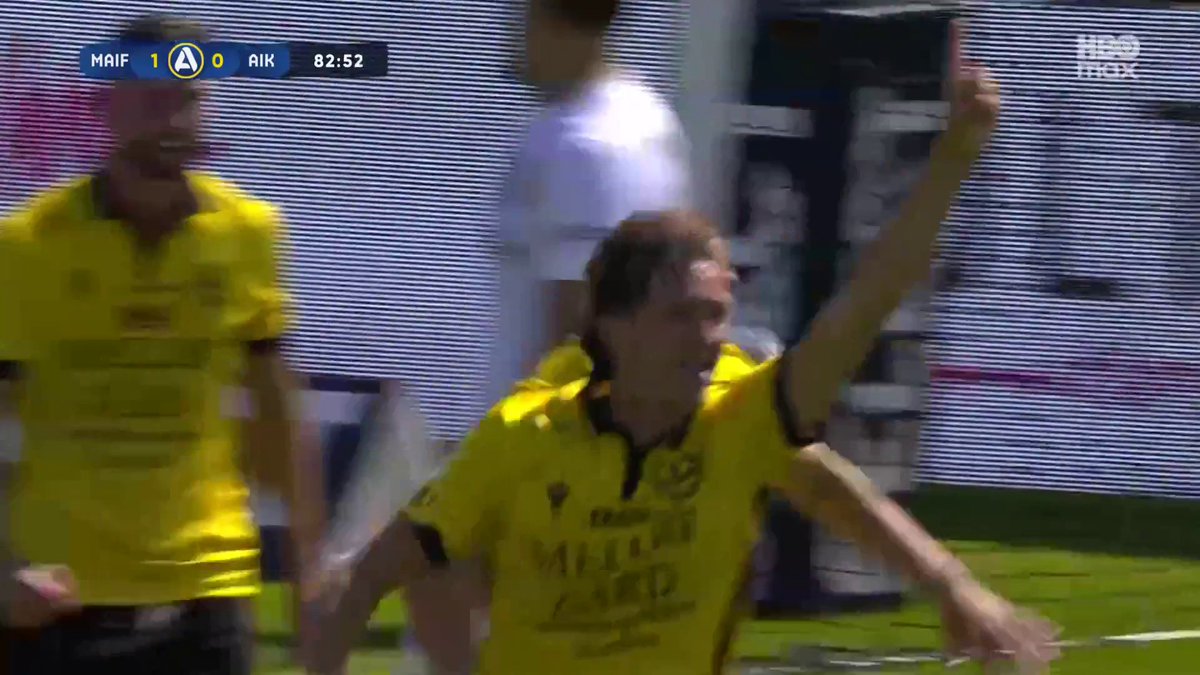 2-0 Mjällby mot AIK! 19-årige Ludvig Tidstrand skickar in sitt första allsvenska mål!🟡⚫ 📲 Se matchen på HBO Max och Kanal 5