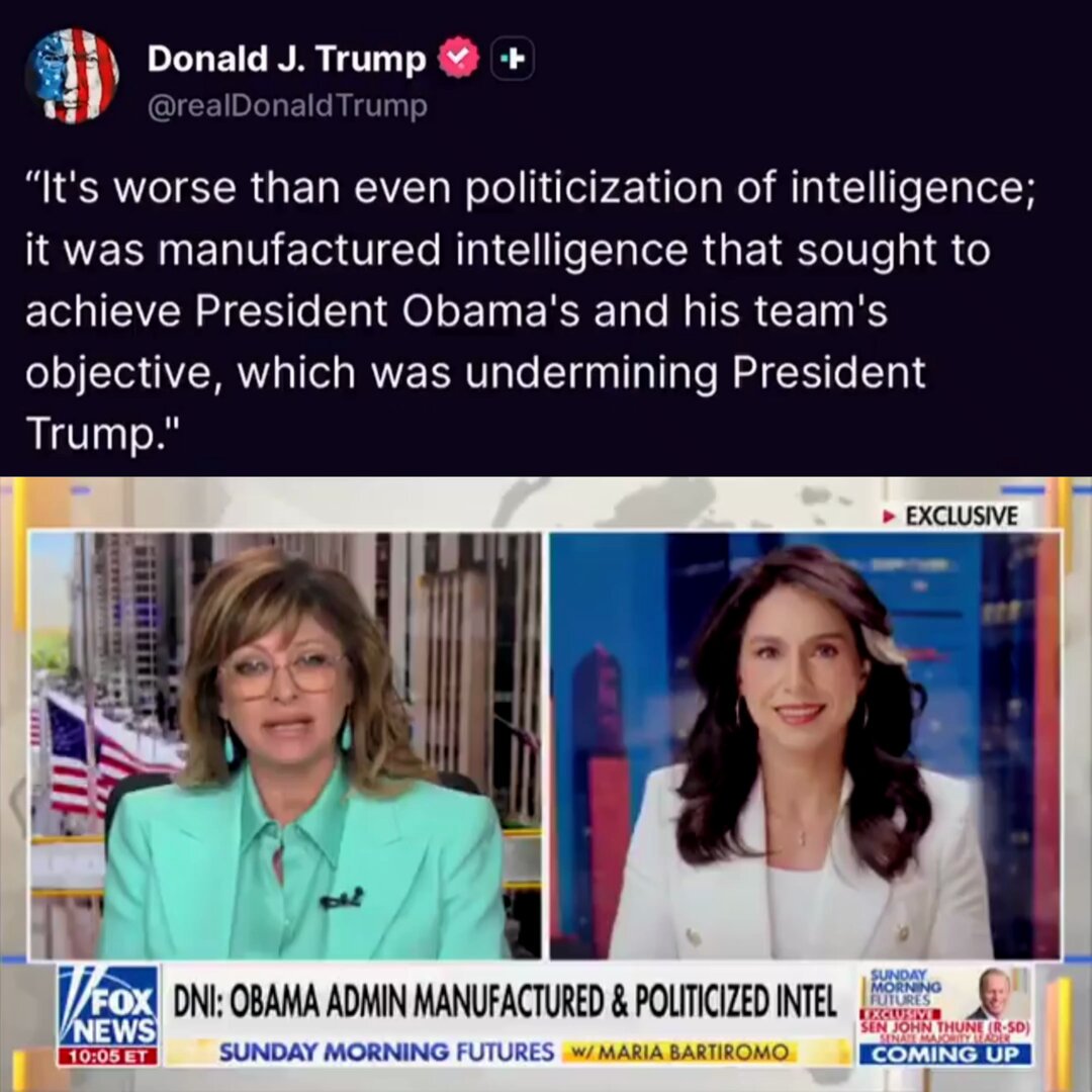 TRUMP DROPS POST highlighting DNI Tulsi Gabbard signaling that the American people will see accountability. This is not a game, yet it is played like one. The first arrest will send shockwaves throughout this entire nation. This is the great awakening ladies and gentleman.