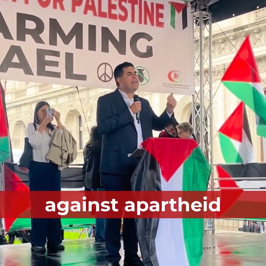 Sanctions - not more empty words - are needed to stop Israel’s genocide. We need to build a global movement for sanctions on Israel as was done against Apartheid South Africa. From my speech at the Palestine demo.