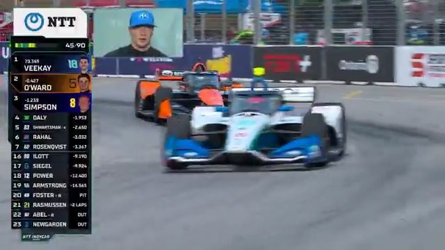 Wrong place, wrong time for Josef Newgarden. He's with Jack Harvey.