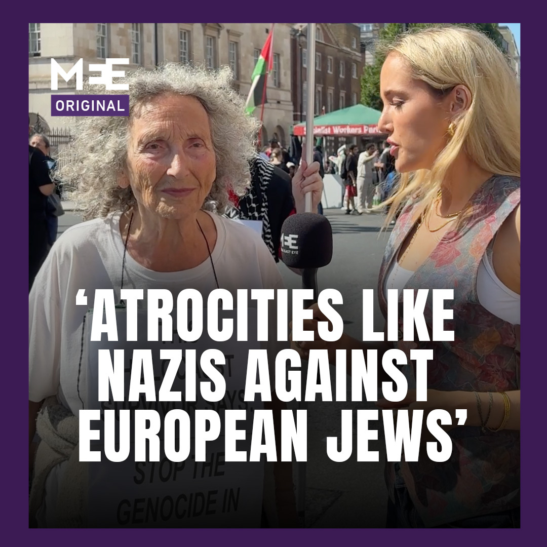 "If more people came out 80 years ago for the Jews, fewer people would have been murdered." Jewish Holocaust child survivor, Agnes Kory, told MEE why she keeps coming out to pro-Palestine protests in all weather conditions, despite being in her 80s.