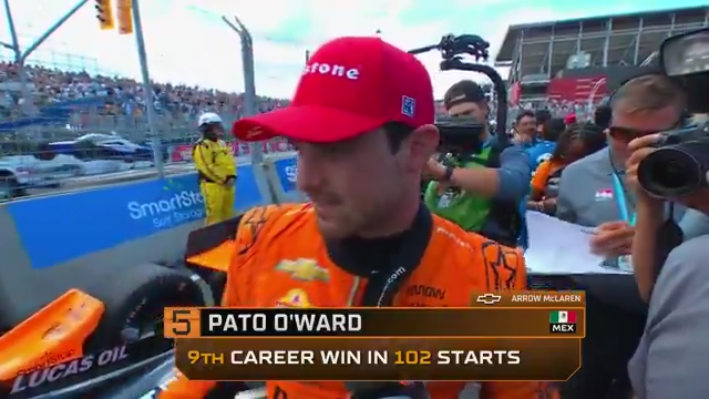 Pato O'Ward wins in Toronto (and had some good luck from a bird). He's with Kevin Lee.