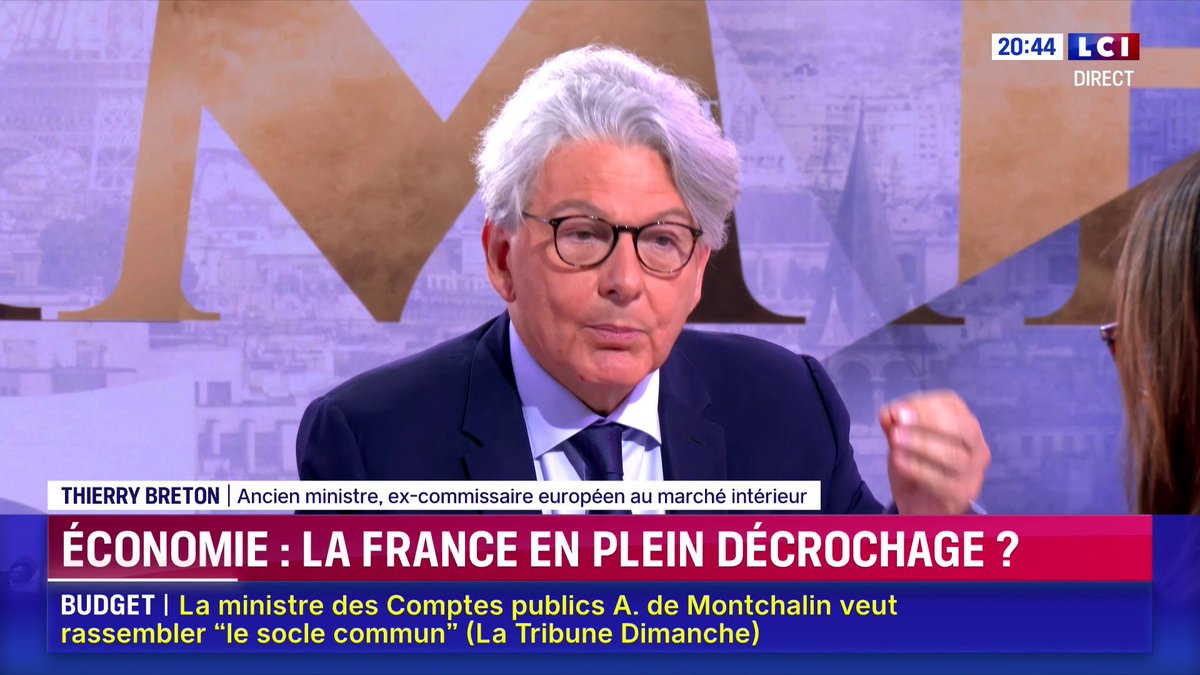 ๐ฃ๏ธ "Un รฉlรจve de troisiรจme pourrait inventer ce qu'a dit Mr. Zucman" juge Thierry Breton โถ๏ธ โฆ Margot Haddad โฆ