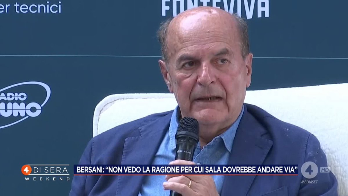 Bersani: "Non vedo la ragione per cui #Sala dovrebbe andare via" #4disera Weekend