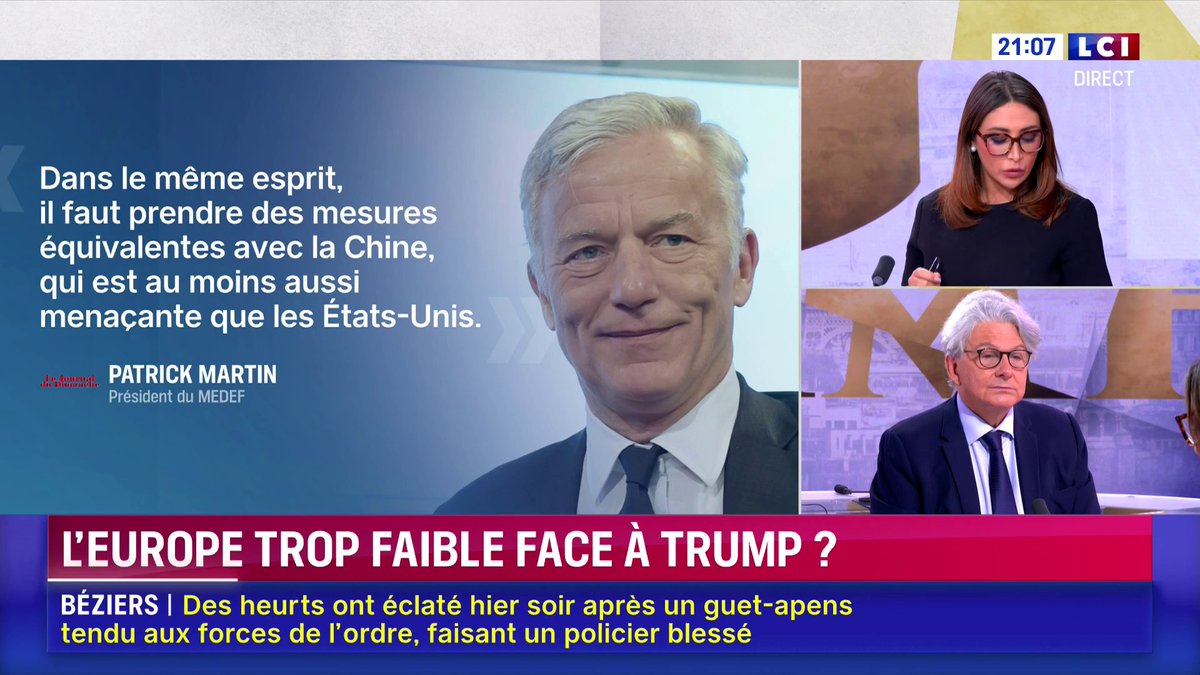 🔴🇫🇷ALERTE INFO | Chute d'Atos, bilan nul comme commissaire européen, demandes belliqueuses contre les États-Unis. Thierry Breton veut maintenant s'en prendre à la Chine : "Le rapport de force économique, on doit pouvoir l'exercer avec la Chine".