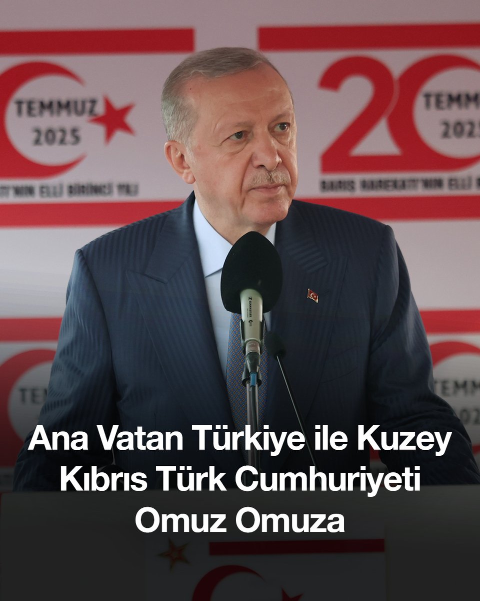 Ana vatan Türkiye ile Kuzey Kıbrıs Türk Cumhuriyeti geçmişte nasıl omuz omuzaysa bugün de aynı azimle, aynı istikamette yürümeye devam ediyor.