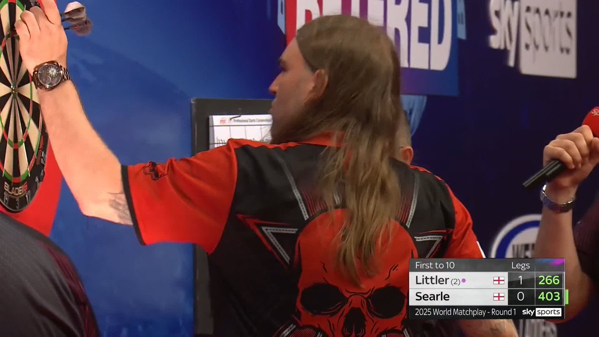126 FROM LITTLER! Luke Littler starts as he means to go on in this tie, as the World Champion pins the 126 checkout to lead Ryan Searle 2-0! 📺 #MatchplayDarts | R1