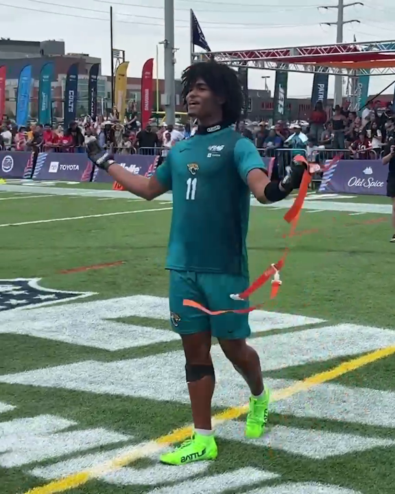 Brysen Wright backflip 🔥 What a run for the Jaguars at the NFL Flag Championships 👏
