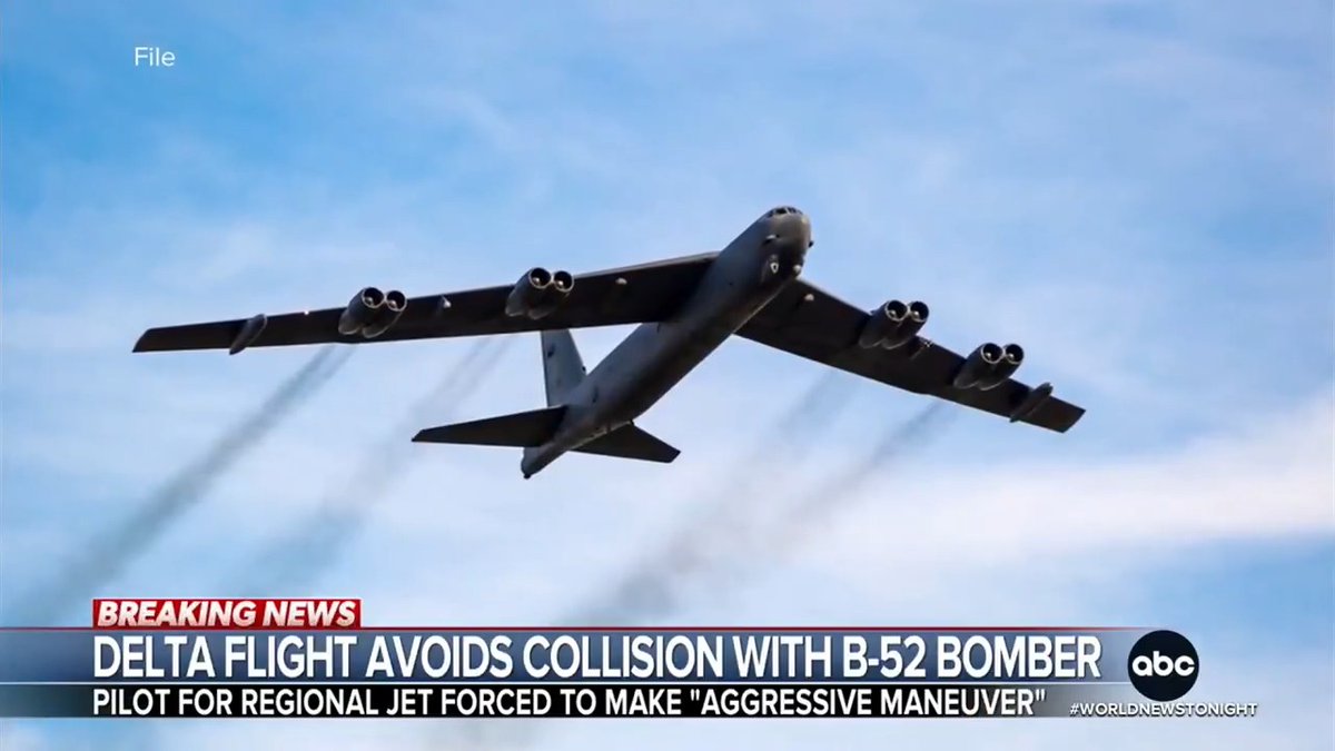 A Delta regional jet on approach to Minot, North Dakota, made an "aggressive maneuver" to avoid a mid-air collision with a B-52 bomber, according to the Delta pilot. Mola Lenghi has more.