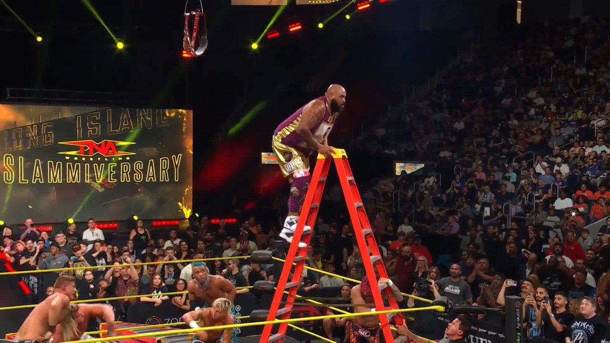 WORLD'S LARGEST MOONSAULT! A.J. FRANCI$ 💰 Watch #TNASlammiversary LIVE on TNA+: