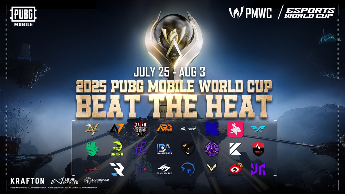 Feel the heat at the biggest Esports event this summer! The 2025 PUBG MOBILE World Cup at the Esports World Cup is nearly here. 🏆 ⬇️ Tag your favorite team in the comments to show your support! ⬇️ 📲 #PMWC #PUBGMOBILE #PUBGMOBILEESPORTS