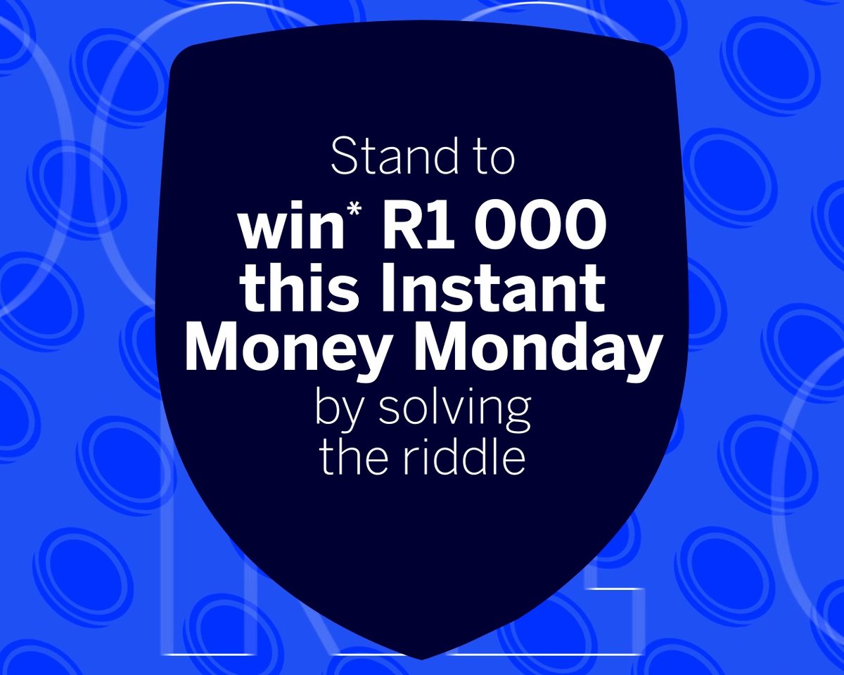 Ready to win* R1 000 with InstantMoneyMondays💙? Solve the riddle in the video and send your answer using SBLove💙 to stand a chance of winning! *Ts&amp;Cs apply.