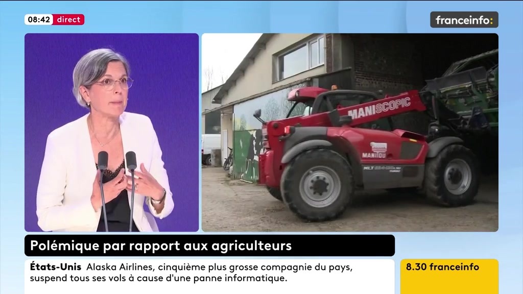 🔴 Rentabilité agricole ➡️ "Ce que veut Arnaud Rousseau, c'est la fermeture des petites fermes", dit Sandrine Rousseau.