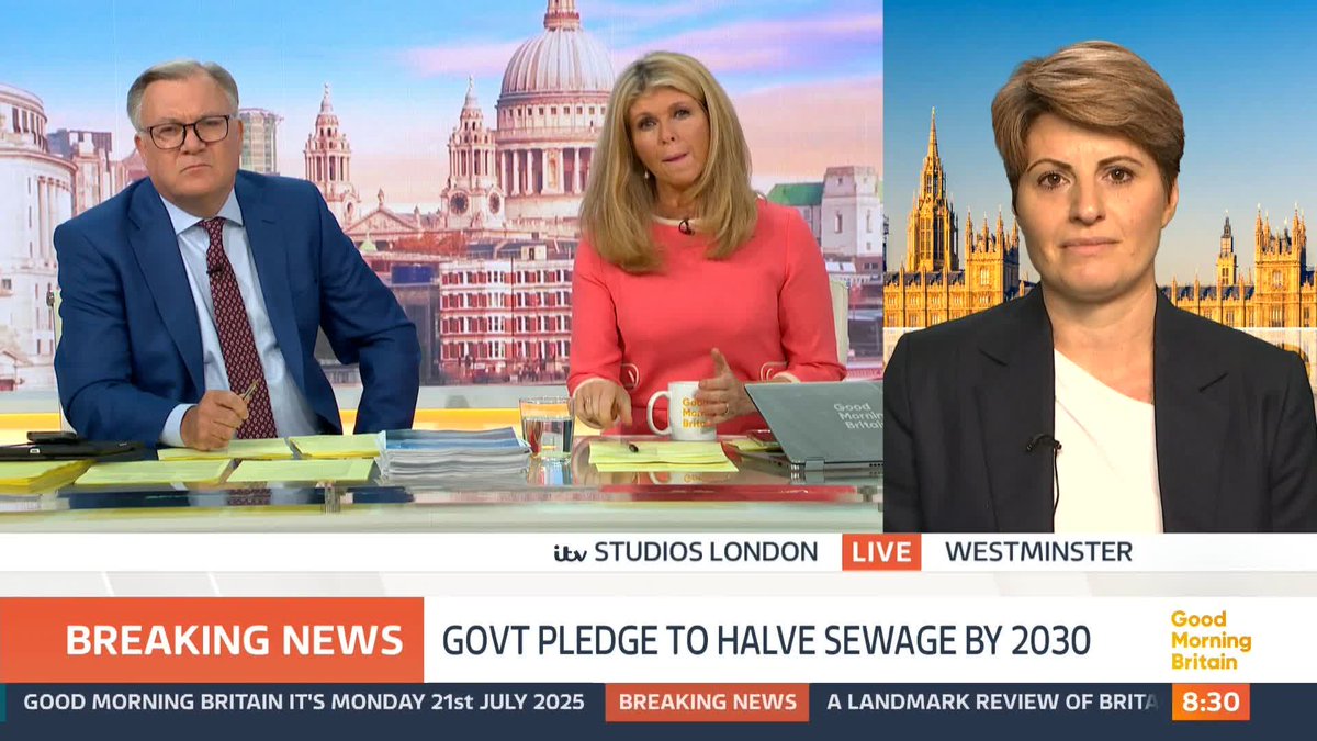 "How are you going to execute these changes? Do you have the power to do that?" Kate Garraway questions Water and Flooding Minister, Emma Hardy on the water sector review and water company salaries.