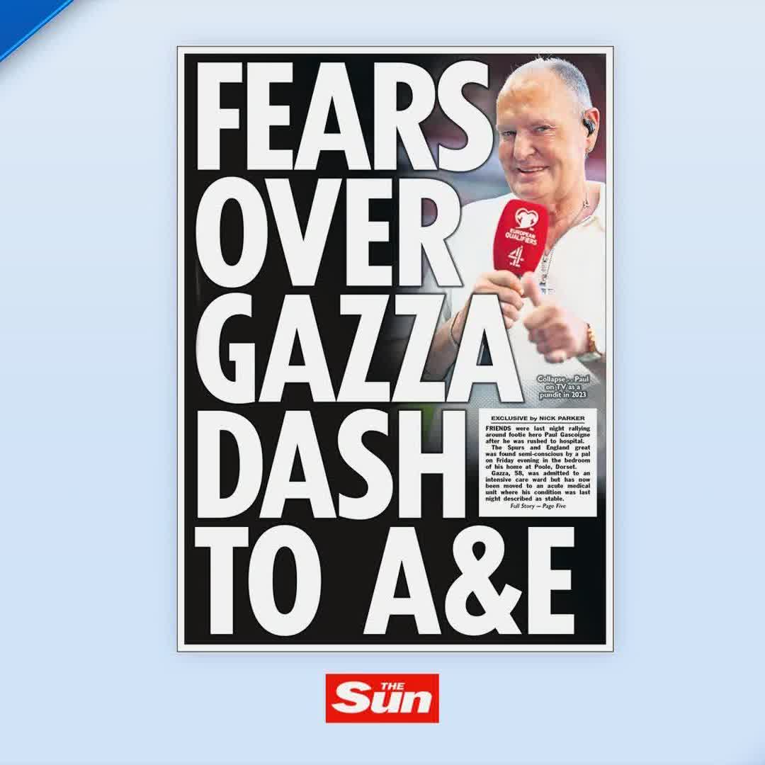 Paul Gascoigne was rushed to hospital after collapsing at his home in Dorset, according to reports.