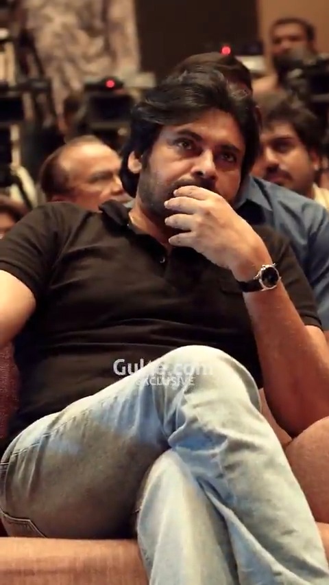 Unmatched aura, unstoppable power! 🔥 #PawanKalyan at the #HariHaraVeeramallu Grand Press Meet. Stay tuned to Gulte Official on Instagram and Gulte Glimpses on YouTube for more candid moments.