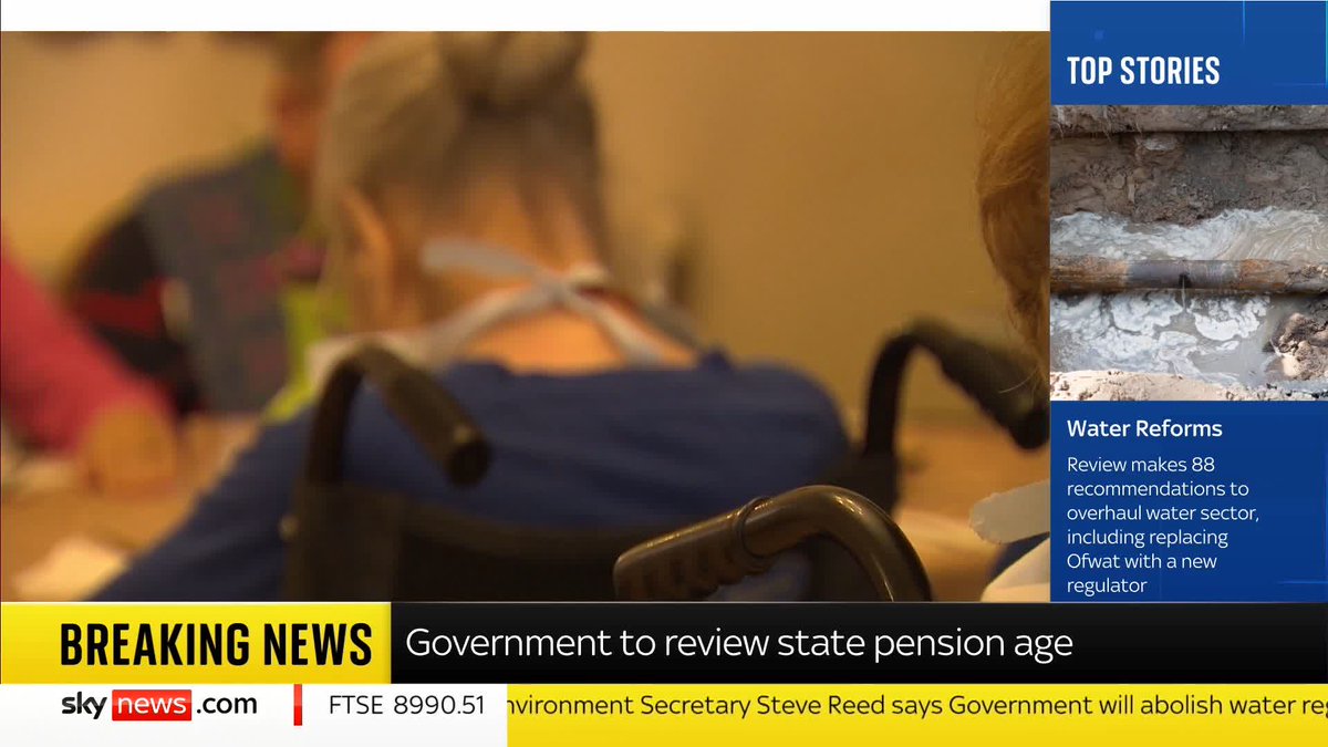 BREAKING: The government has announced an early review of the state pension age 📺 Sky 501, Virgin 602, Freeview 233 and YouTube