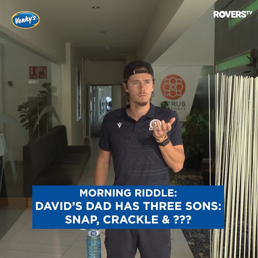 🤔 A morning riddle to get the brains engaged before breakfast on day one in Spain 🇪🇸 #Rovers 🔵⚪️