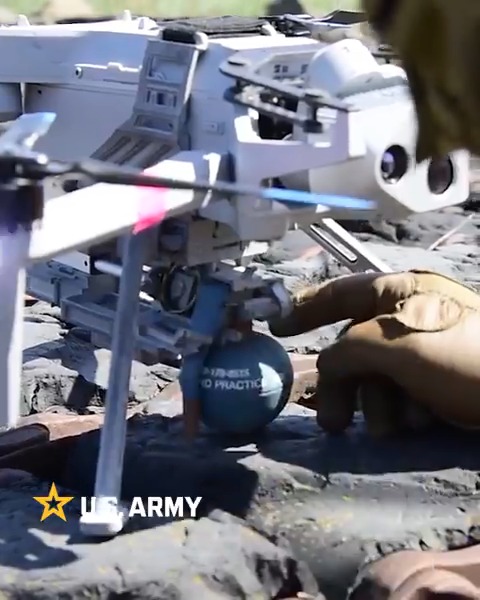 Have you ever seen a drone drop a GRENADE? Watch Soldiers from 7th Army Training Command, the Joint Multinational Training Group-Ukraine and 173rdAirborneBrigade execute the Army's first live-grenade drop from an unmanned aircraft system in Grafenwoehr Training Area, Germany. 🎥 Sgt. Kammen Taylor