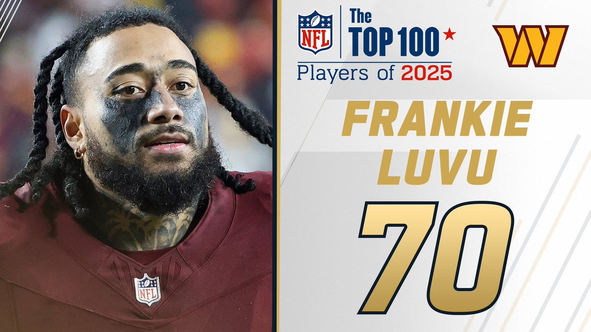 NFL Top 100 Players of 2025: Washington Commanders LB Frankie Luvu makes his debut at No. 70! NFL Films
