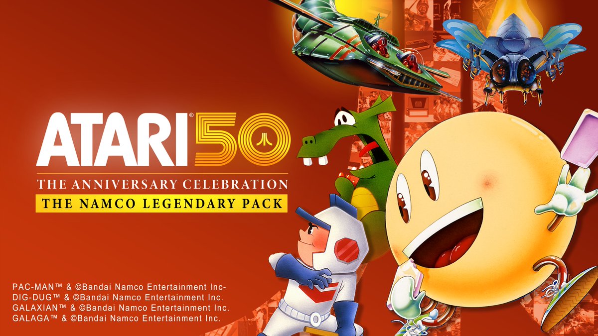A new Atari 50 pack is making its way to platforms this year! This DLC tells the early story of the partnership between Atari and Namco, featuring an all-new interactive timeline and playable games including PAC-MAN, DIG DUG and GALAGA. 👏