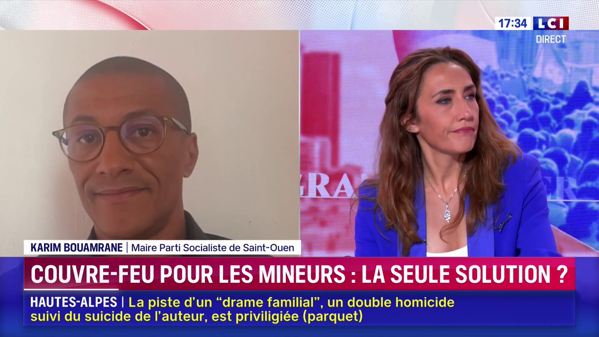 🔴 Couvre-feu pour les mineurs : le maire PS de Saint-Ouen Karim Bouamrane s'exprime 🗣️ "Un enfant de moins de 16 ans n'a rien à faire après 23h30 dehors (...) La puissance publique doit accompagner l'autorité parentale."