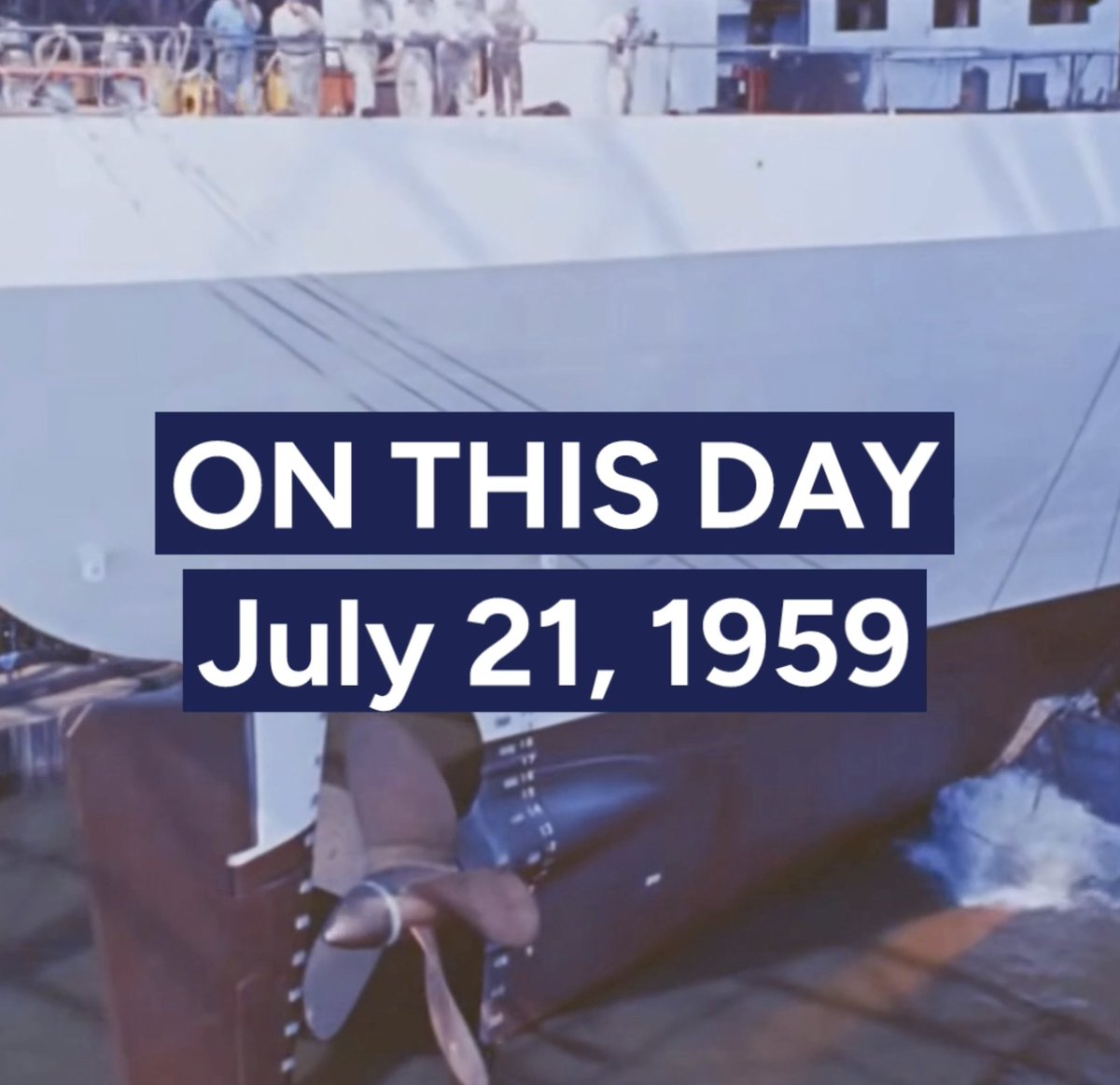 ALL ABOARD⛴️ : On this day in 1959, the U.S. launched the NS Savannah — the world’s first merchant ship powered by nuclear energy.