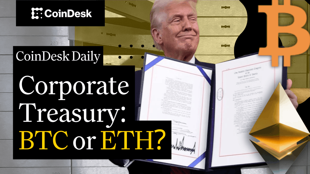 🇺🇸 The GENIUS Act has been signed, what's next? And, ETH soars 27% on record ETF inflows, while corporate bitcoin stacking continues with Saylor's MicroStrategy (607,770 BTC) and Sequans Communication (2,317 BTC). .Jenn 3.0✨ hosts “CoinDesk Daily.”👇 Thank you to Midnight 👋 for being a sponsor of the CoinDesk media network.