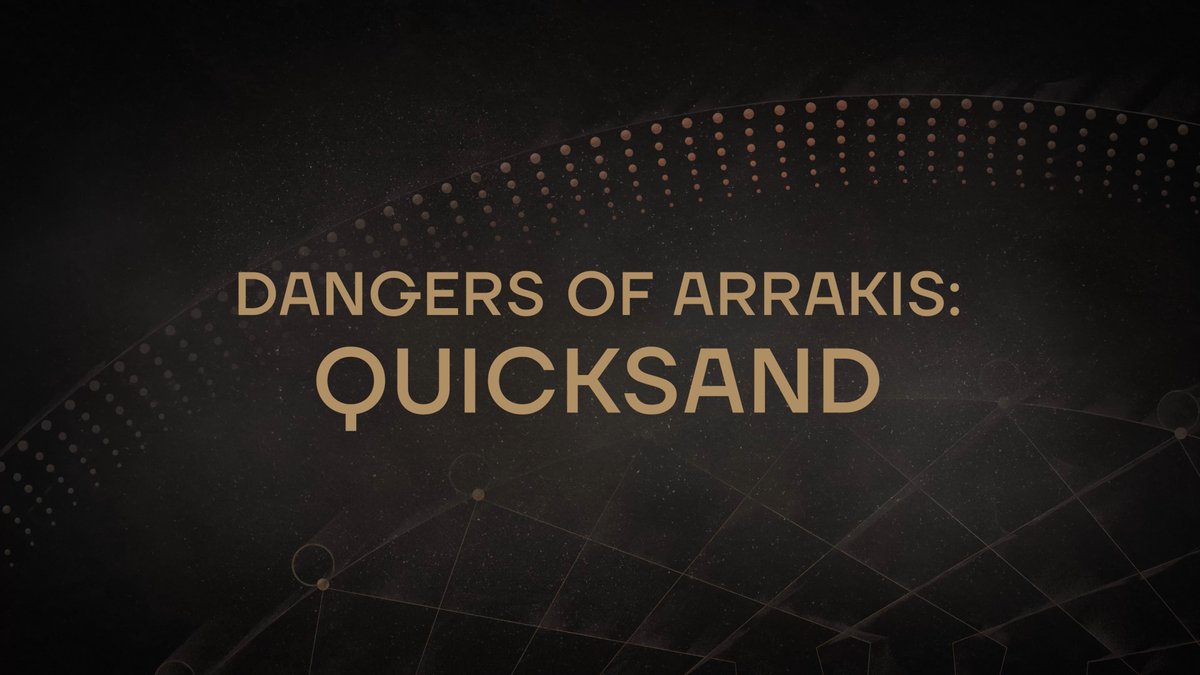 Sandworms aren't the only thing you need to watch out for on the sands. Patches of deadly quicksand can be found around Arrakis. #DuneAwakening