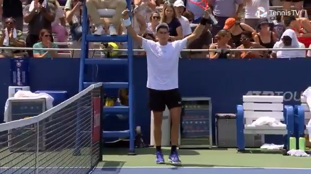 REMARKABLE. Matteo Arnaldi saves four match points in the third set to stun Altmaier 4-6 6-2 7-6(2)! Mubadala Citi DC Open | #MubadalaCitiDCOpen