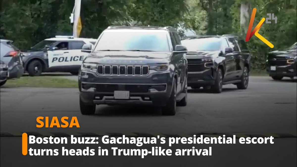 Boston buzz: Gachagua's presidential escort turns heads in Trump-like arrival