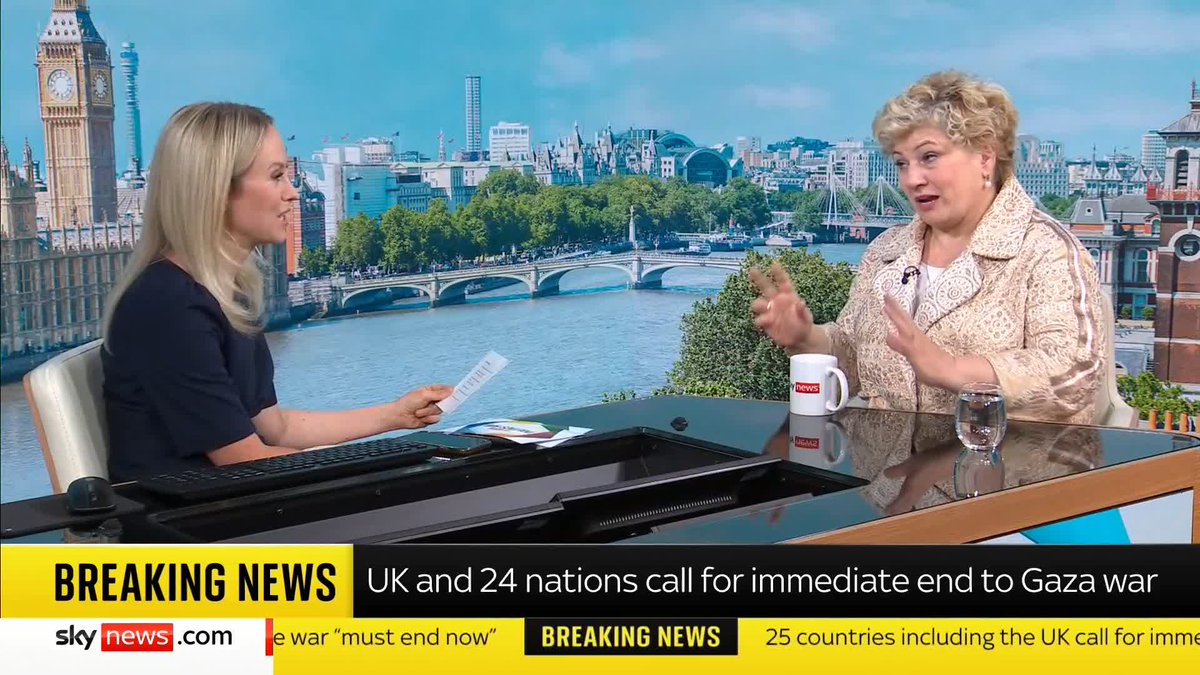 'We have to use our political capital and recognise Palestine as a state' Emily Thornberry tells Sophy Ridge the government needs to recognise Palestine as a state and put pressure on Donald Trump #PoliticsHub 📱