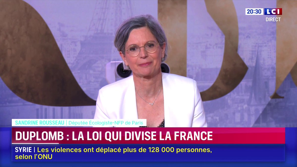 🔴 Loi Duplomb 🗣️ La députée Écologiste- NFP Sandrine Rousseau : "On joue avec la vie de nos enfants et avec notre vie à nous d'une manière incroyable."
