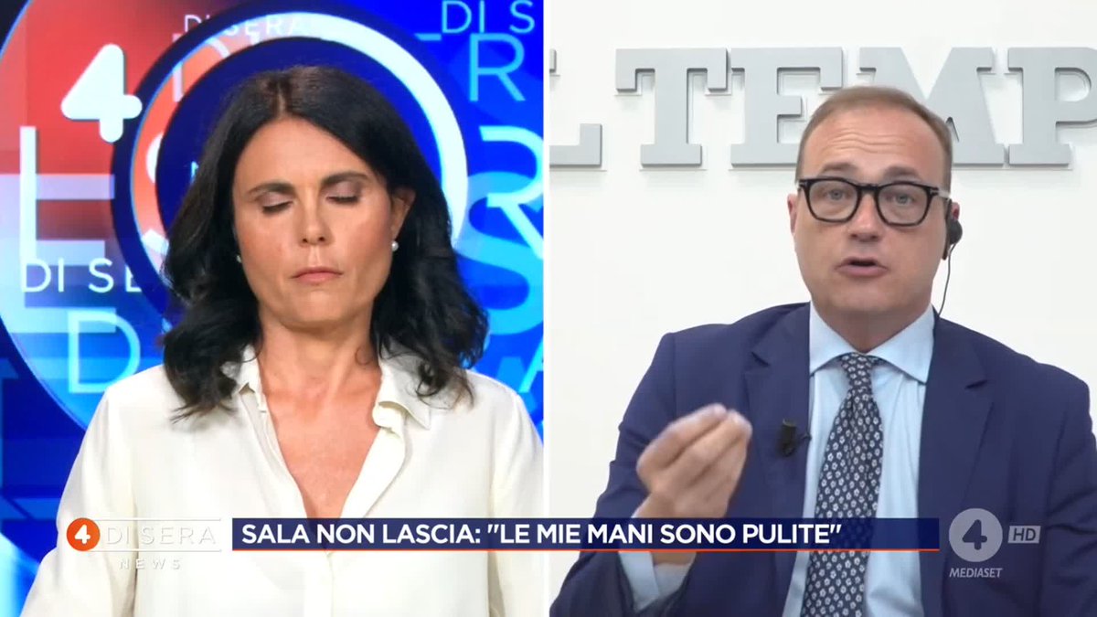 "Dov'era il Sindaco #Sala quando l'Assessore faceva qualcosa per cui oggi si dimette?" Tommaso Cerno a #4disera