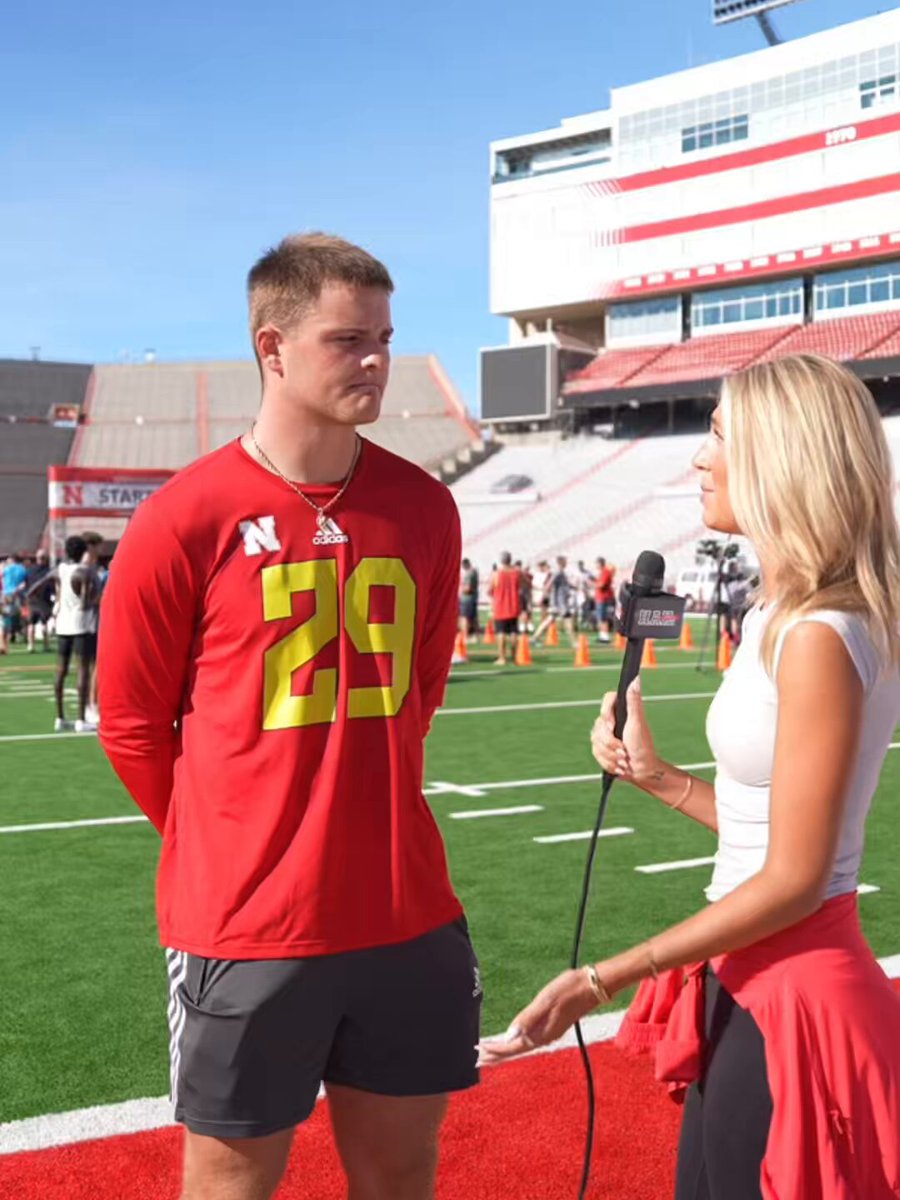 “I put on 20 some pounds since last year.” Carter Nelson shares with Avarie Howard what has been the most important part of his off season preparation going into his second season at Nebraska.