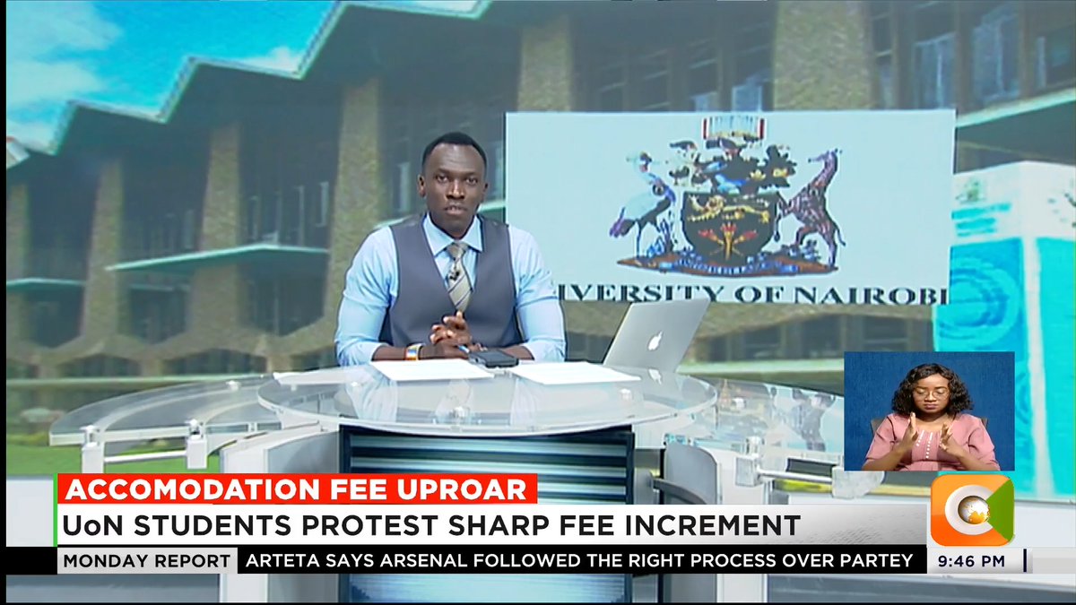 Accommodation Fee Uproar: UoN students protest sharp fee increment UoN student leaders marched to the education ministry Students say fees rose from Ksh 6,000 in 2021 to Ksh 43,000 #CitizenMondayReport Trevor Ombija, HSC