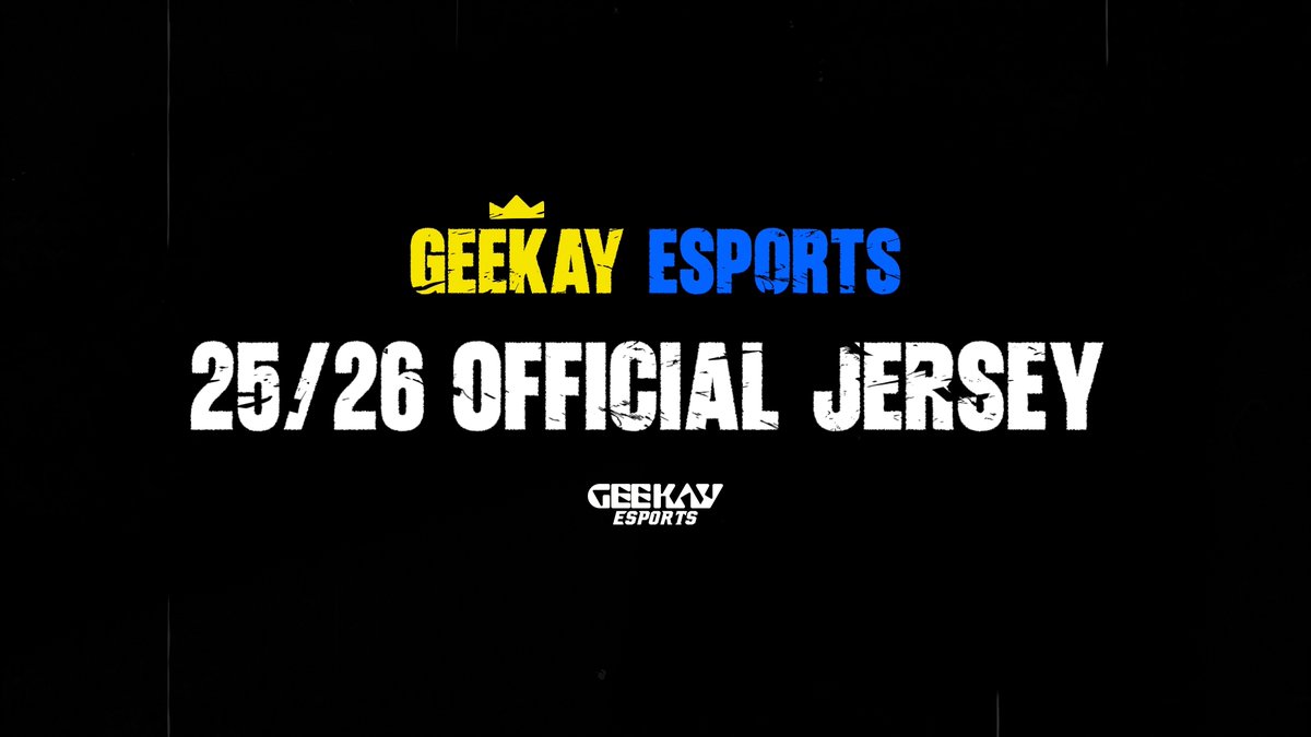 2025-26 OFFICIAL GEEKAY ESPORTS JERSEY IS HERE AND AVAILABLE WORLDWIDE 💙 💛 Get yours now: 🌎 🇸🇦 🇦🇪 #GK_WeGame #جيكي_اللعب_عندنا