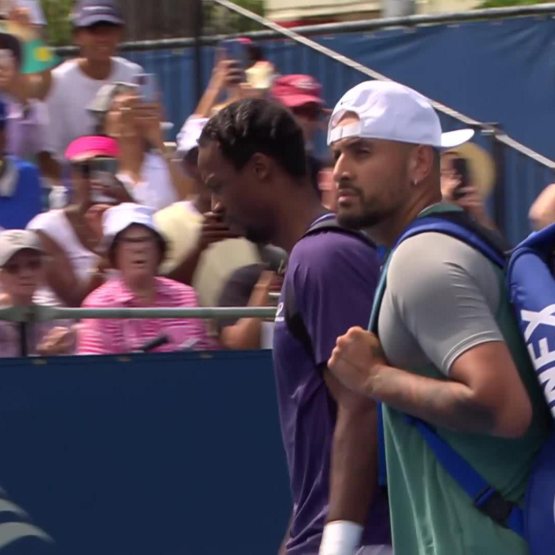 La Monf x King Kyrgios 🕺🕺 Watch LIVE as Gael Monfils and Nicholas Kyrgios debut as a doubles team in Washington —> #MubadalaCitiDCOpen