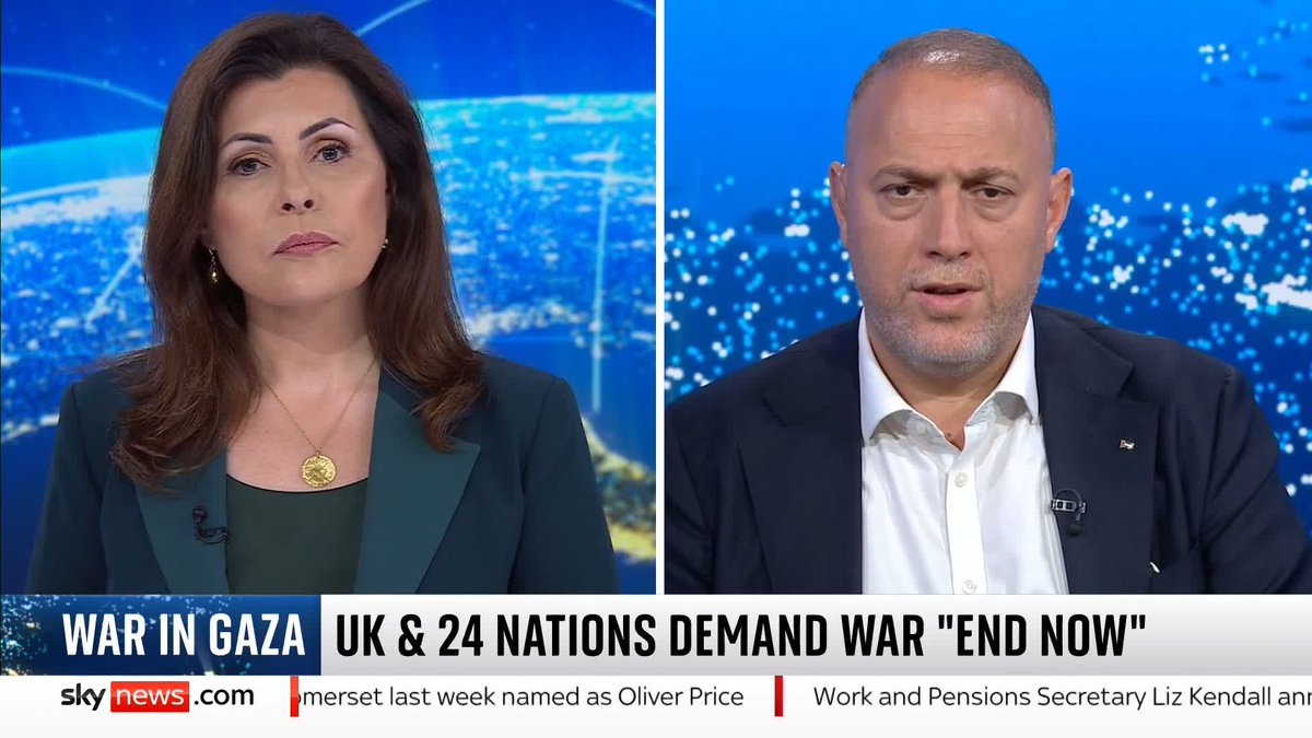 'We are upon an imminent mass death in Gaza' Palestinian Ambassador Husam Zomlot reacts to foreign secretary David Lammy calling for a "viable pathway to a Palestinian state" Live updates ➡️ 📱