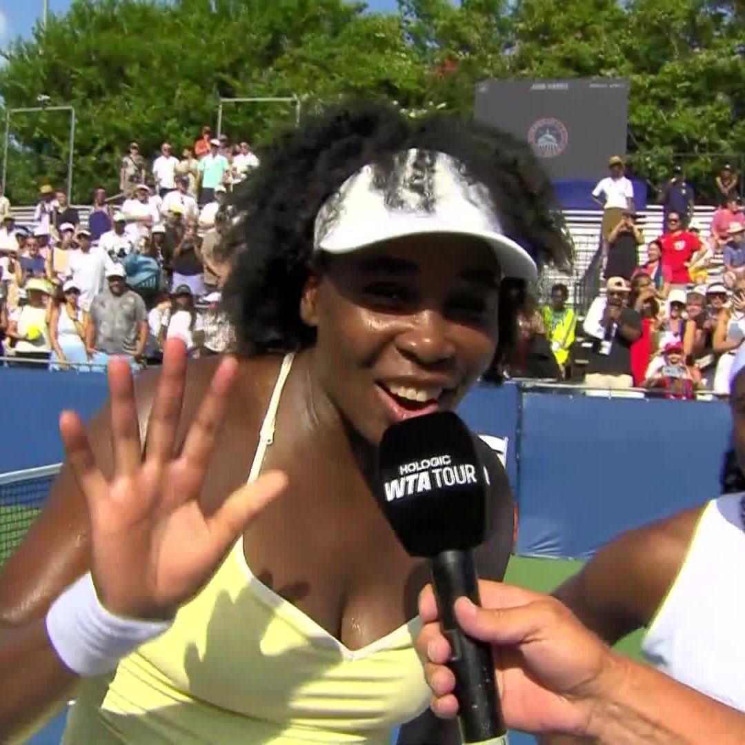 "Sorry Serena!" 🤣 Step aside Serena Williams, there's a new doubles partnership in town 🇺🇸 Venus Williams | #MubadalaCitiDCOpen