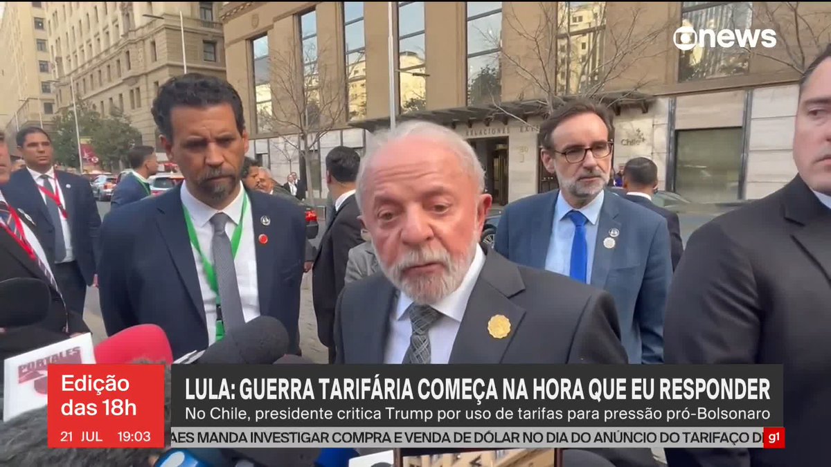 “Não estamos numa guerra tarifária. Guerra tarifária vai começar quando eu der uma resposta ao Trump se não mudar de opinião”, Lucidez e firmeza. É isso que se espera de um presidente.