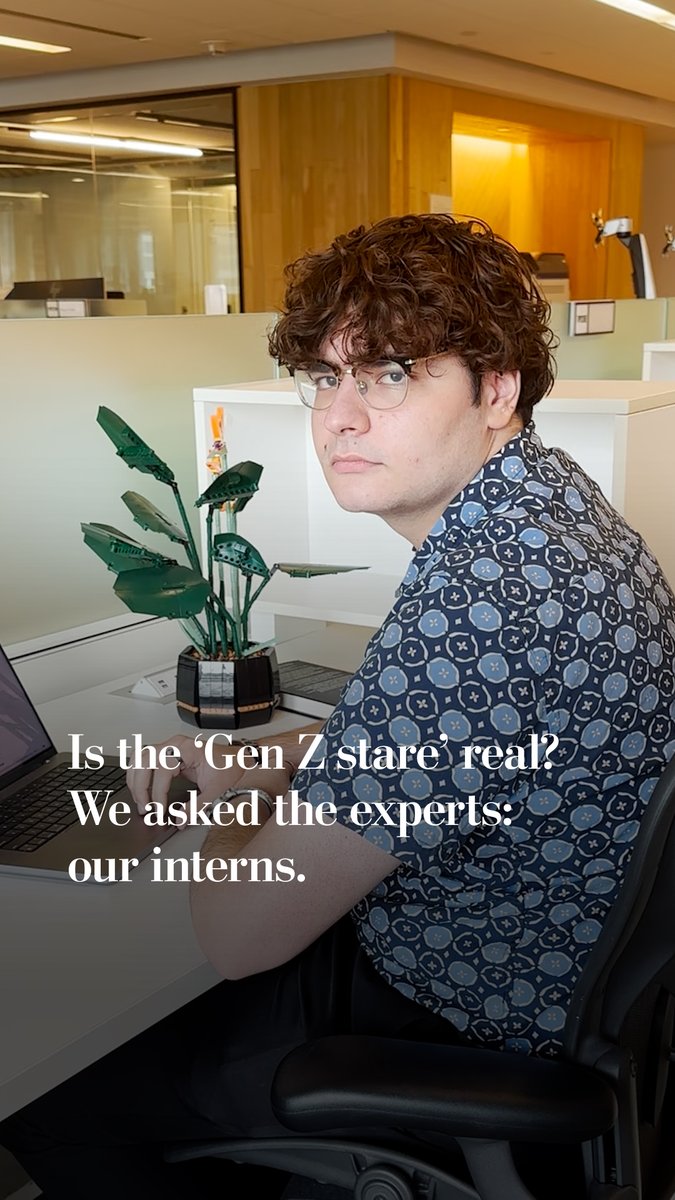 The emotionless expression teens and young adults sometimes make if someone inconveniences them by saying “hi,” tries to engage in small talk with them, or tries to take their food order finally has a name: the Gen Z stare. To learn more, we went straight to the source: our Gen Z interns.