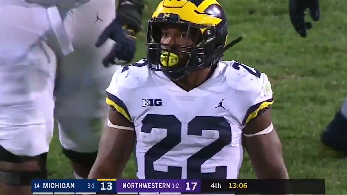 Still to date, the WORST call, in the history of College Football. You can’t find a worse call. They called Karan Higdon, the RB, for holding. You be the judge. All time bad.