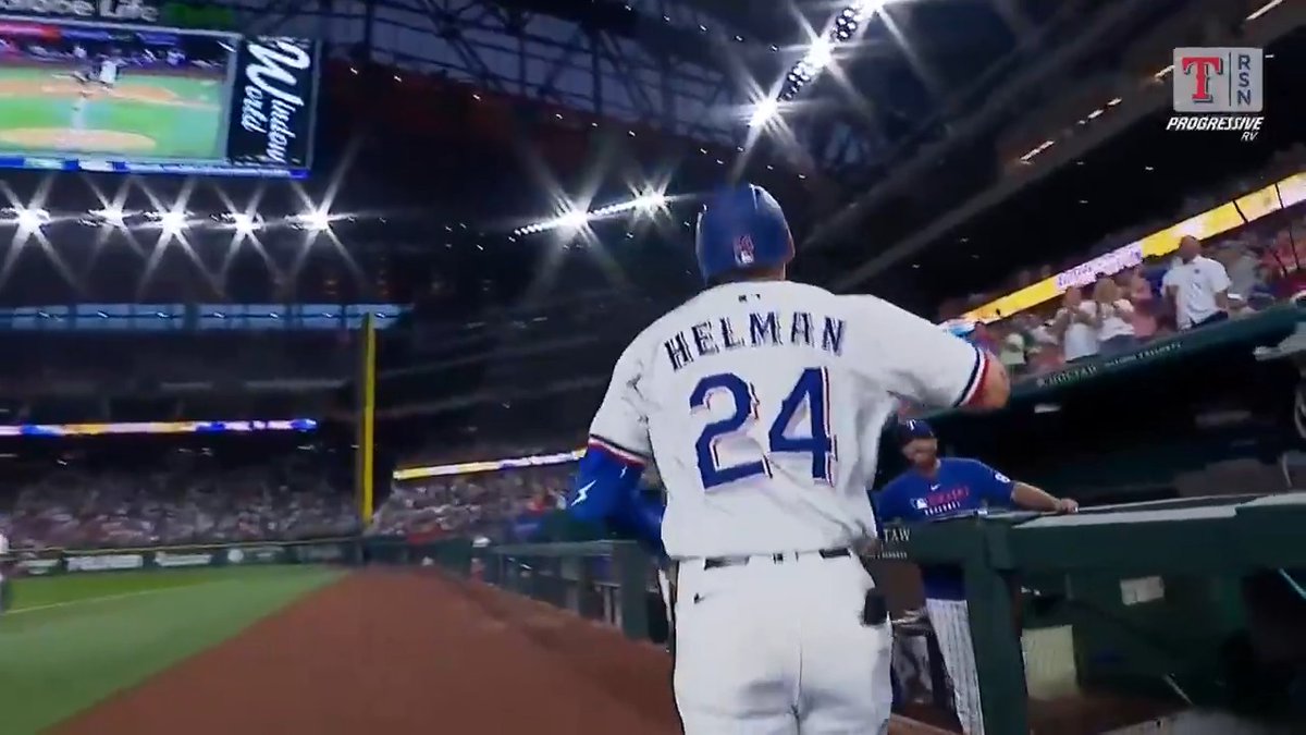 .Michael Helman's first MLB homer opens it up! #AllForTX