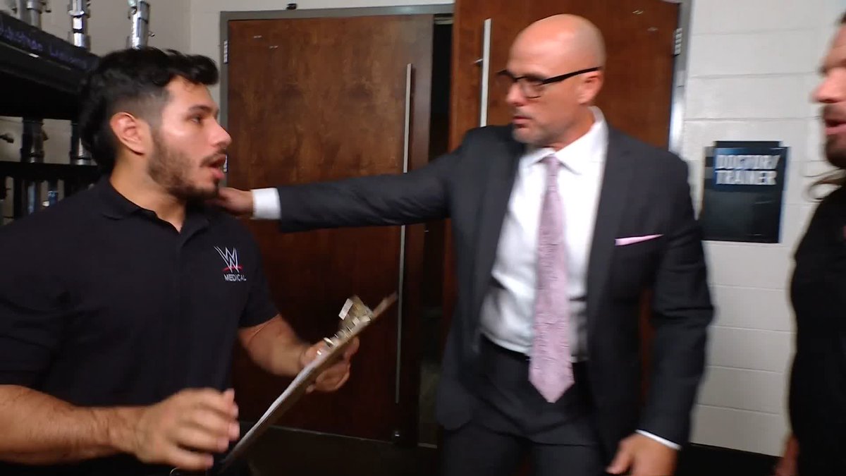 DOMINIK MYSTERIO JUST LAID OUT A WWE MEDICAL STAFF MEMBER! Could be a heavy, heavy fine from Adam Pearce! 😅