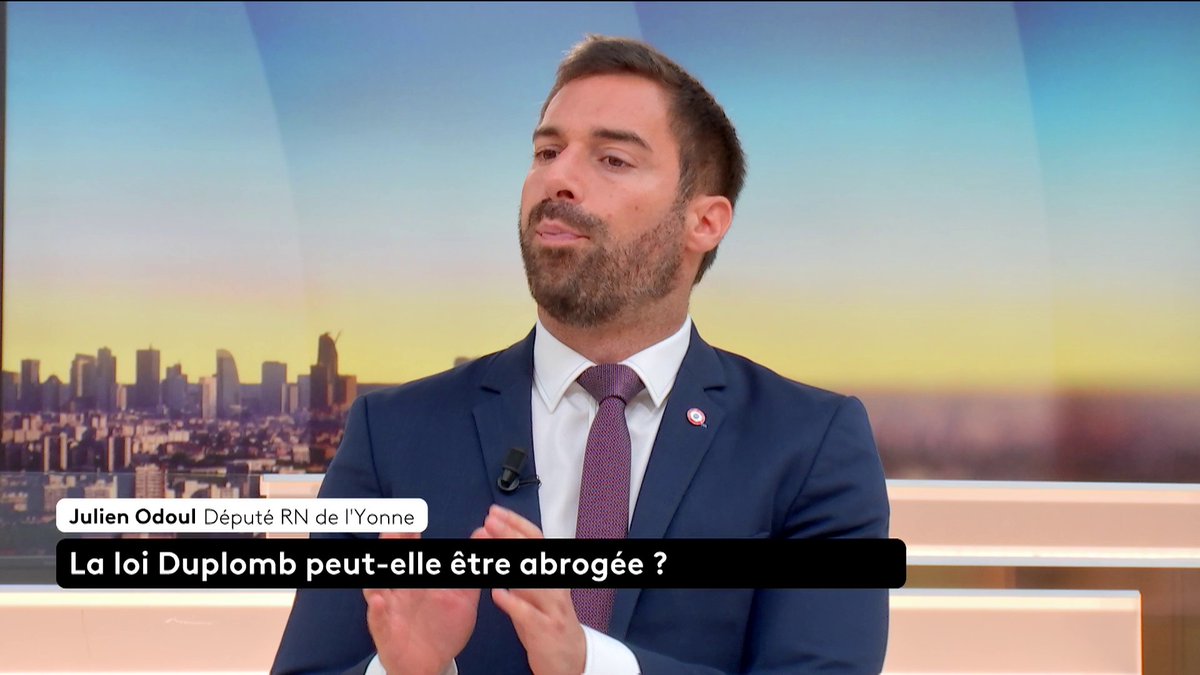 🗣 🔴 Loi Duplomb : "la pétition qui a été proposée contre cette loi Duplomp est truffée de mensonges et a été instrumentalisée par les réseaux d'extrême gauche, qui veulent la mort de l'agriculture française", selon Julien Odoul, député RN de l'Yonne. #franceinfo #canal16